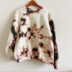 Champion bleach tie dyed sweater